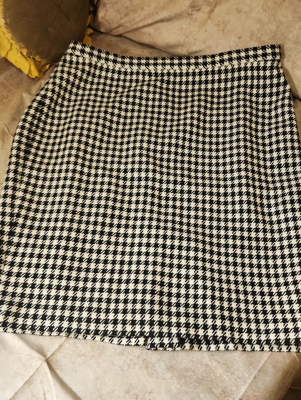 Lauren Ralph Lauren Black and White Houndstooth Mini Skirt